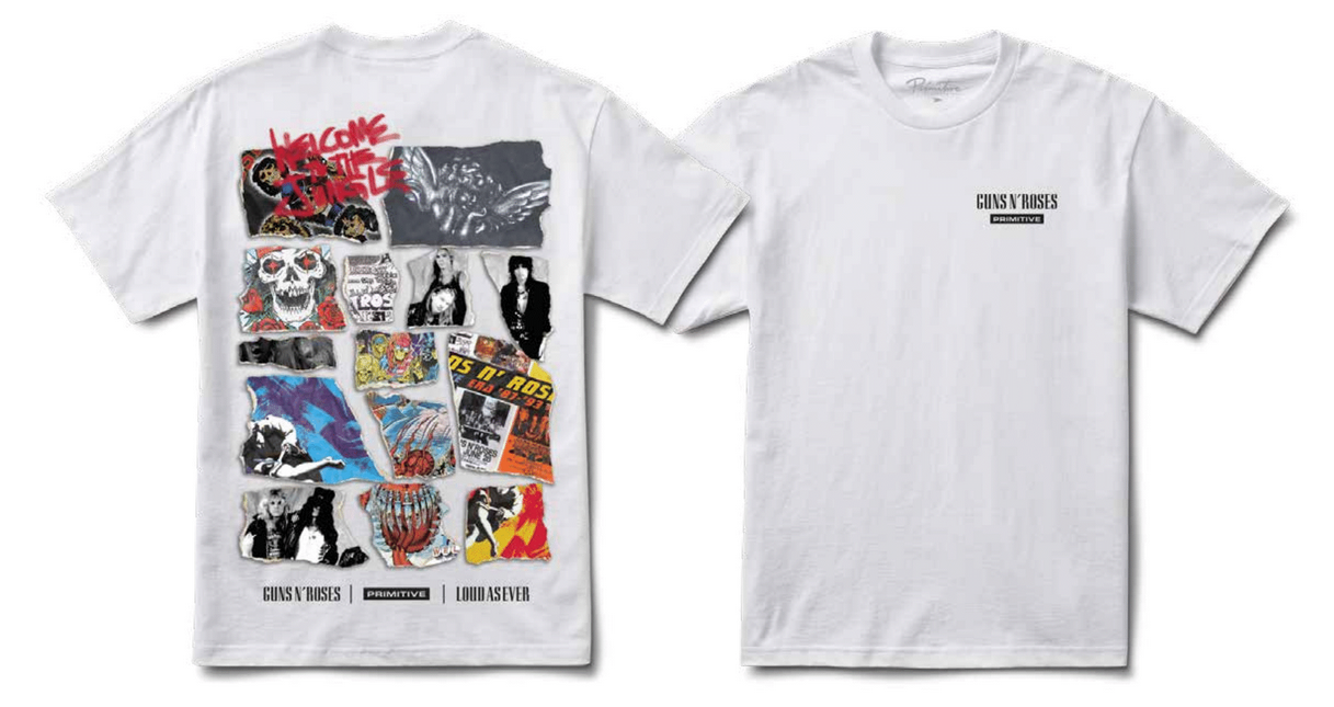 PRIMITIVE x GUNS 'N ROSES - SUNSET TEE - WHITE