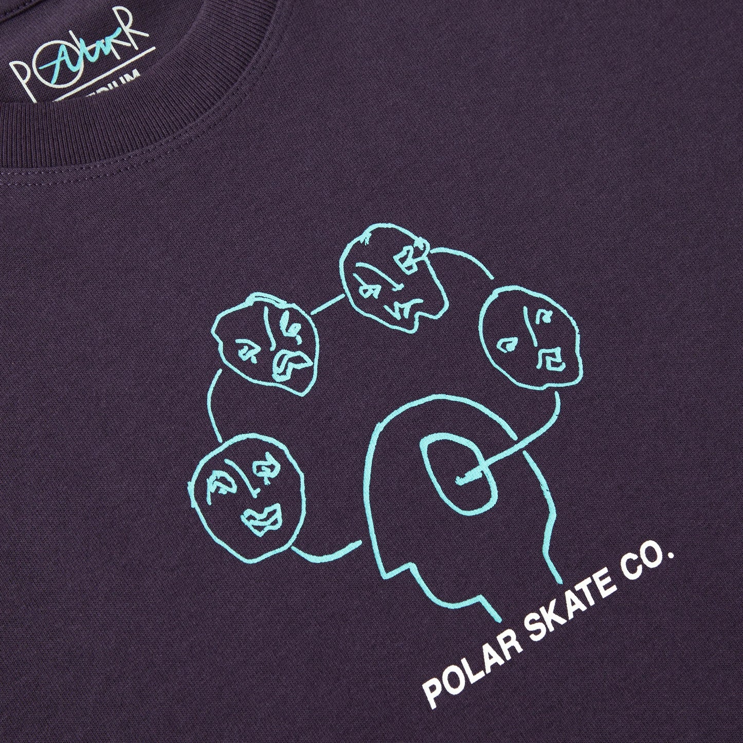 POLAR - HEAD SPACE TEE - VIOLET/WHITE