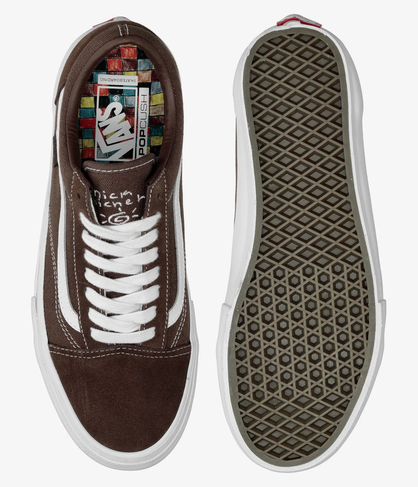 VANS - MN SKATE OLD SKOOL NICK MICHEL - BROWN/WHITE