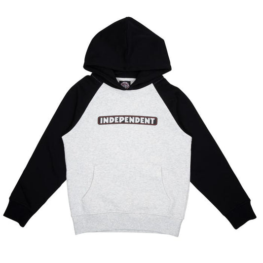 INDEPENDENT - BAR YOUTH HOOD - BLACK/HEATHER GREY