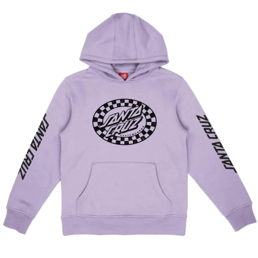 SANTA CRUZ - CHECK OVAL MONO FRONT YOUTH HOOD - DIGITAL LAVENDER