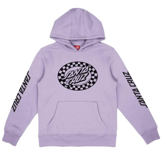 SANTA CRUZ - CHECK OVAL MONO FRONT YOUTH HOOD - DIGITAL LAVENDER