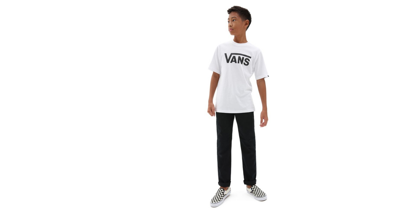 VANS - CLASSIC SS TEE BOYS - WHITE/BLACK