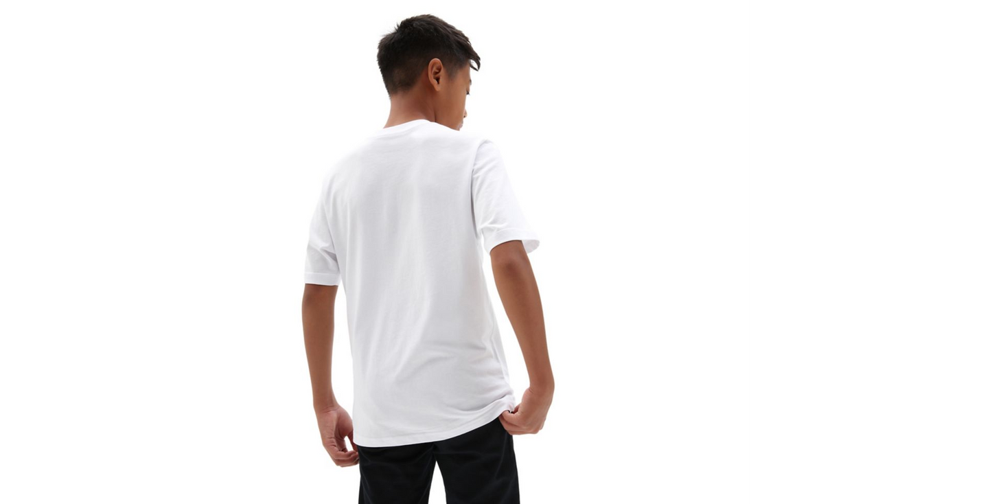 VANS - CLASSIC SS TEE BOYS - WHITE/BLACK