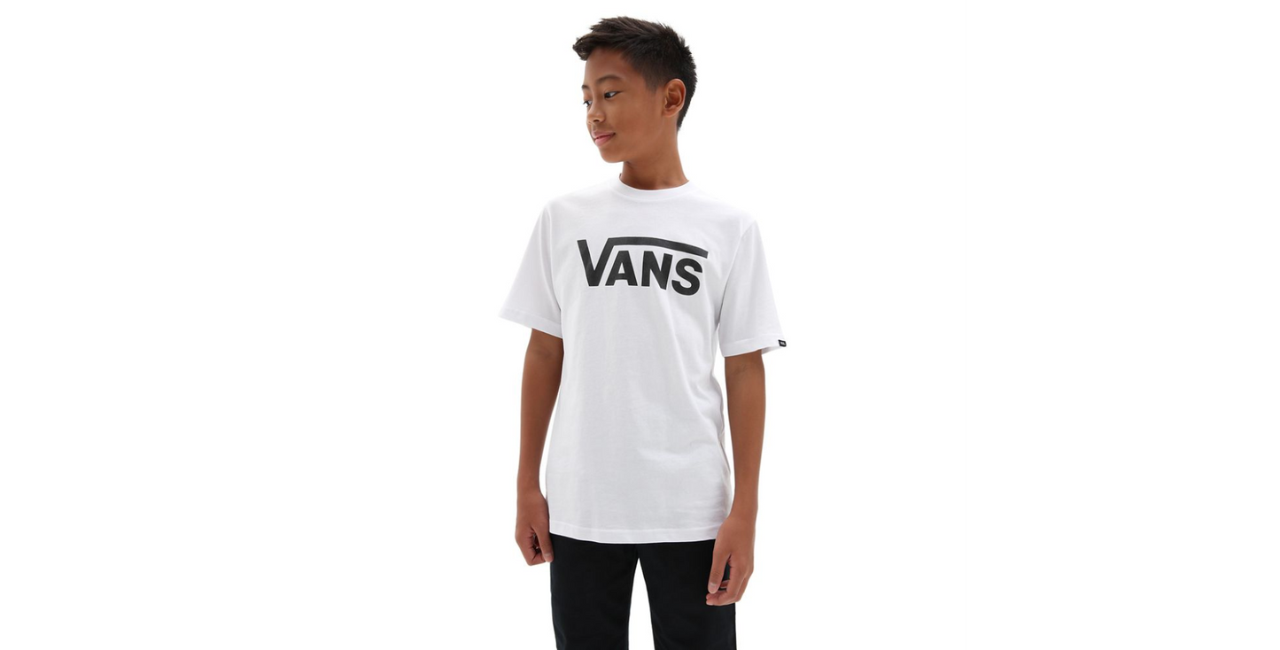 VANS - CLASSIC SS TEE BOYS - WHITE/BLACK