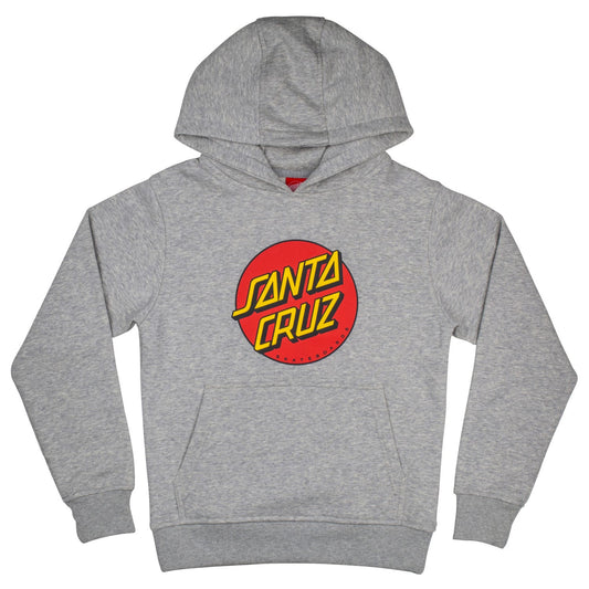SANTA CRUZ - YOUTH CLASSIC DOT HOOD - HEATHER GREY
