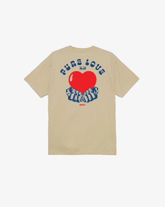OBEY - OBEY PURE LOVE TEE - SAND