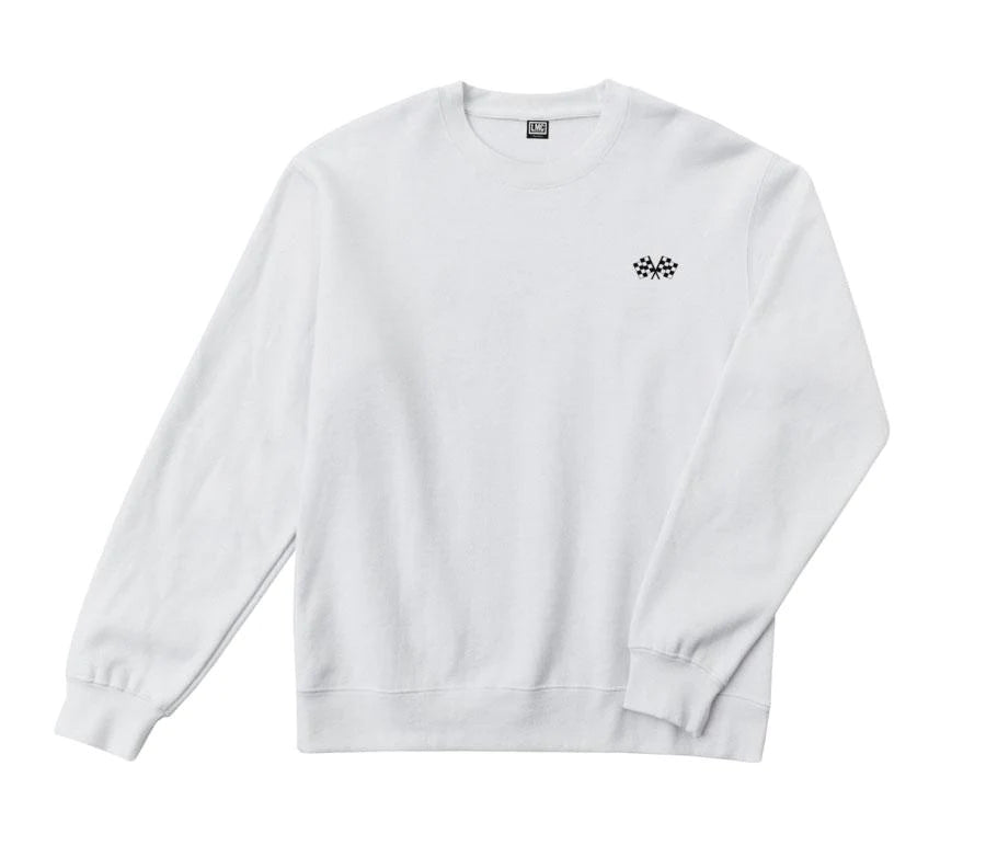 LOSER MACHINE - DAYTONA WICKING CREW FLEECE - WHITE