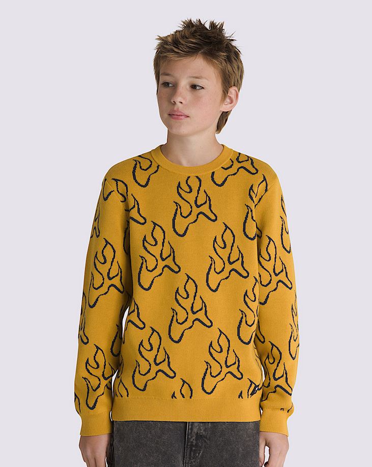 VANS - BLAZE YOUTH CREWNECK - HARVEST GOLD