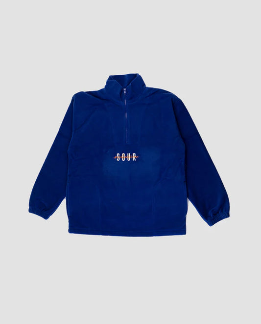 SOUR - SPOTHUNTER 1/4 ZIP FLEECE - BLUE