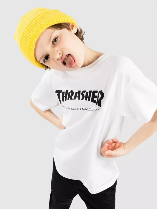 THRASHER - SKATE MAG YOUTH TEE - WHITE