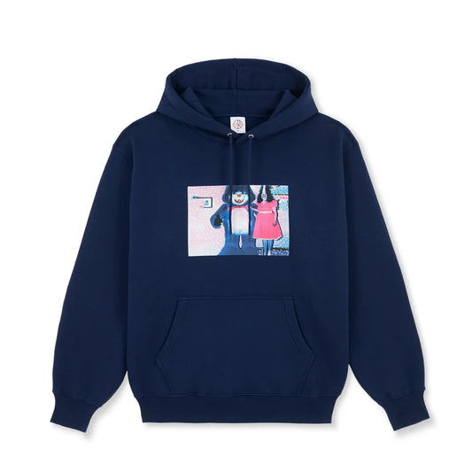 POLAR - DAVE HOODIE PINK DRESS - DARK BLUE