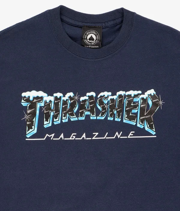 THRASHER - BLACK ICE TEE - NAVY