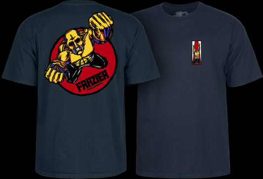 POWELL PERALTA - MIKE FRAZIER YELLOW MAN TEE - NAVY