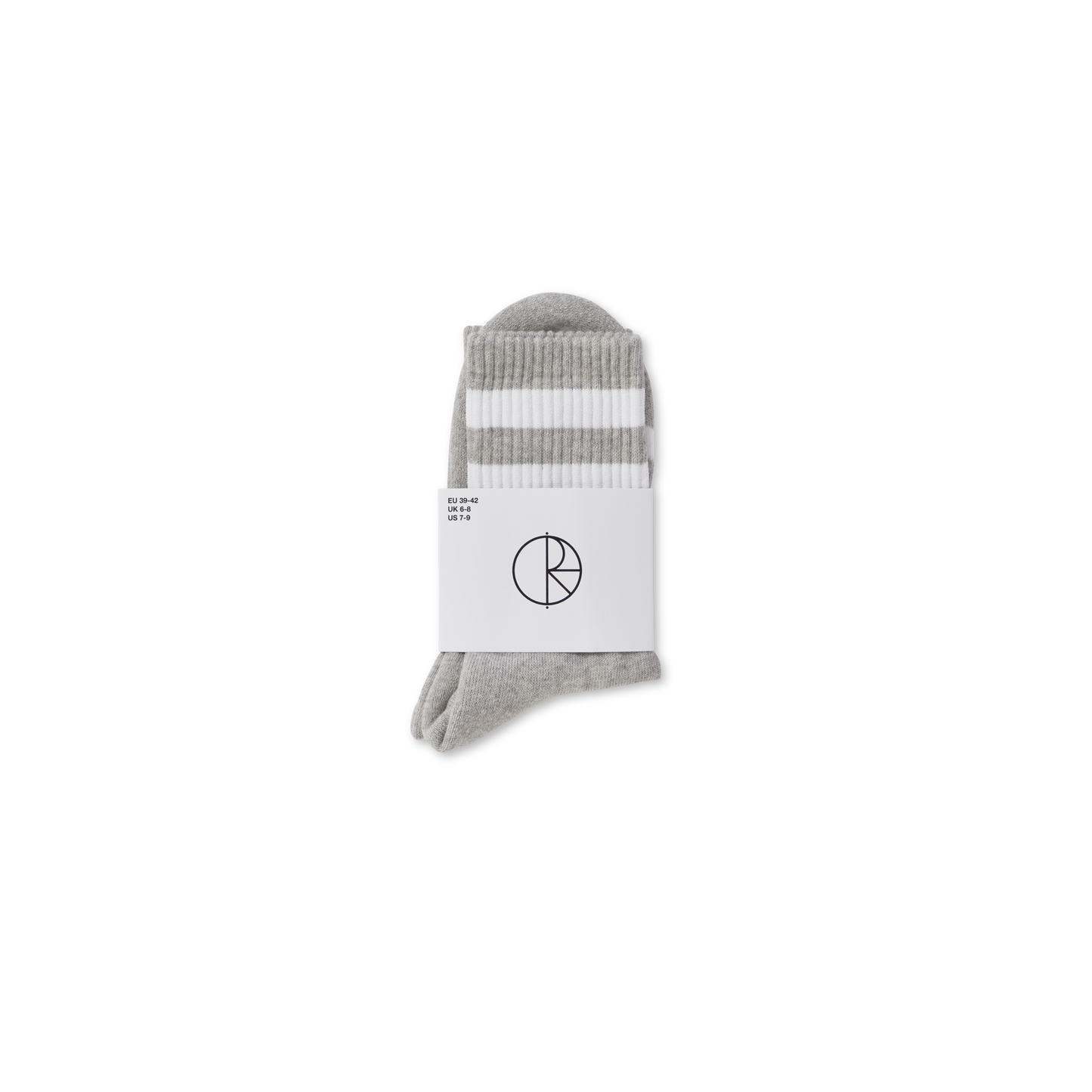 POLAR - RIB SOCKS HAPPY SAD - HEATHER GREY