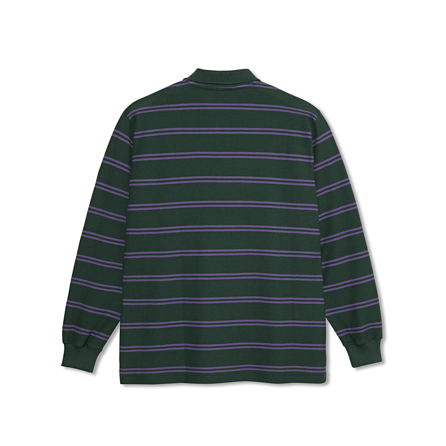 POLAR - STRIPE POLO LS - DARK TEAL