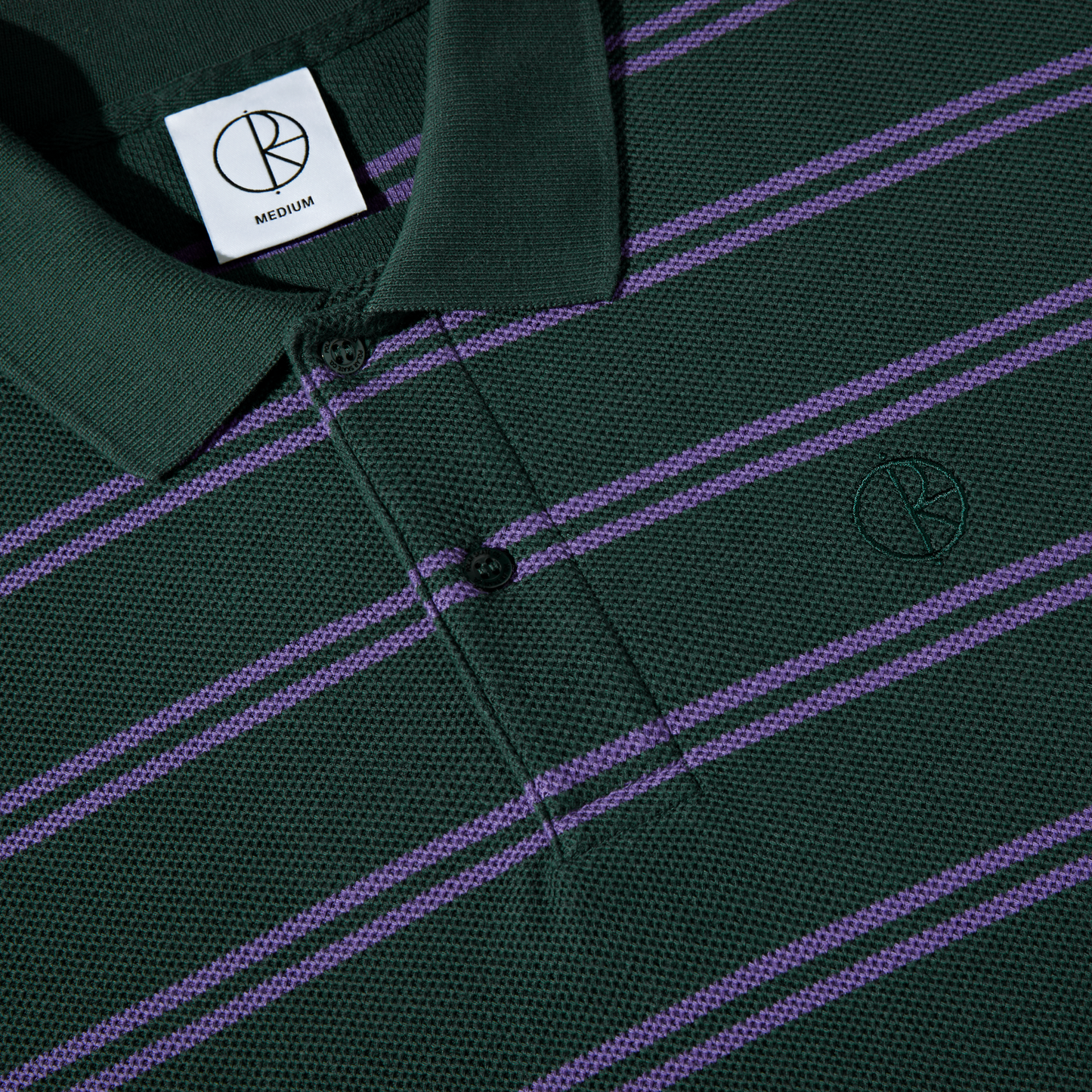 POLAR - STRIPE POLO LS - DARK TEAL
