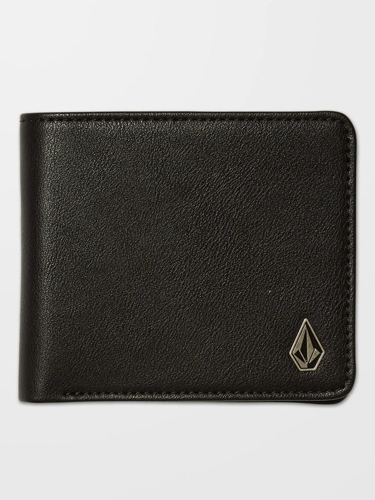 VOLCOM - SLIM STONE PU WALLET - BLACK