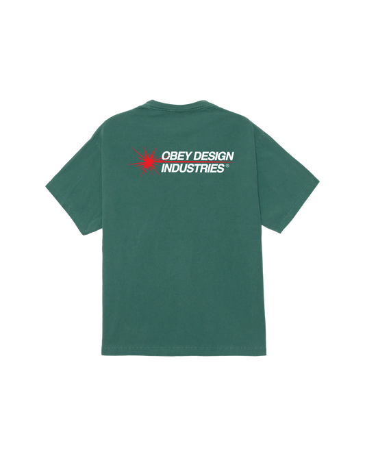 OBEY - DESIGN INDUSTRIES TEE - PIGMENT RAIN FOREST