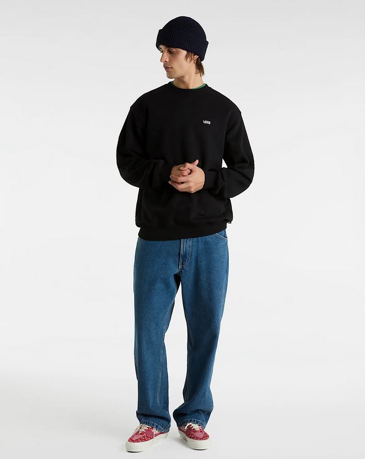 VANS - LEFT CHEST II LOOSE CREW - BLACK