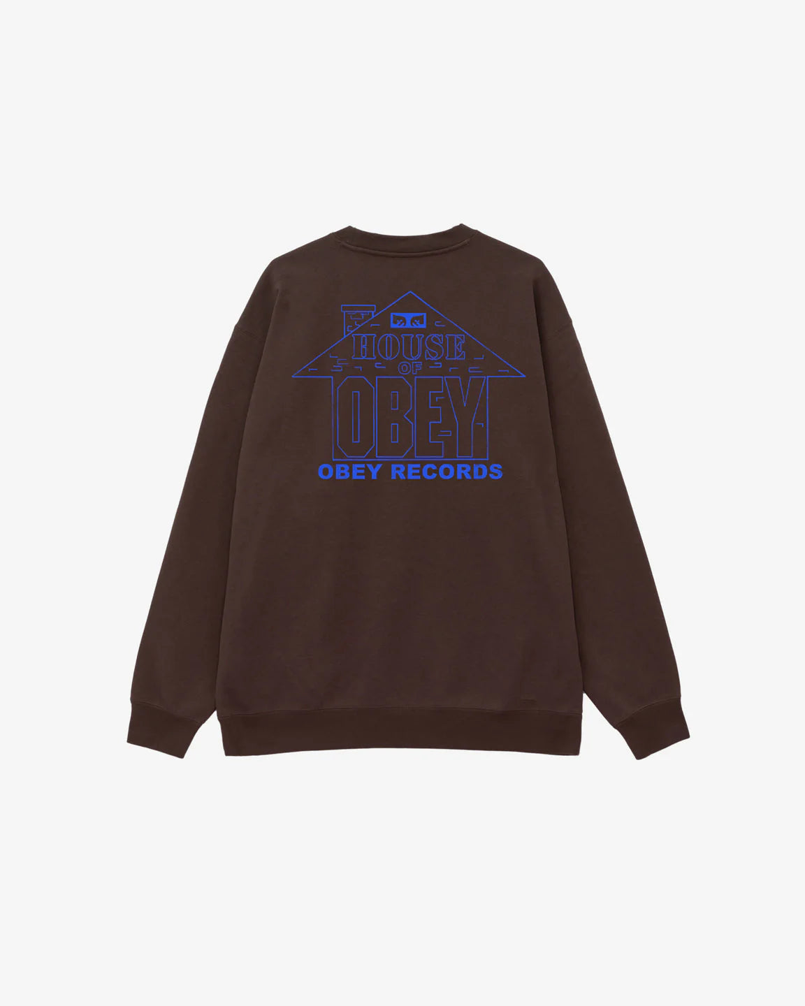 OBEY - HOUSE OF OBEY PREMIUM CREWNECK - JAVA BROWN