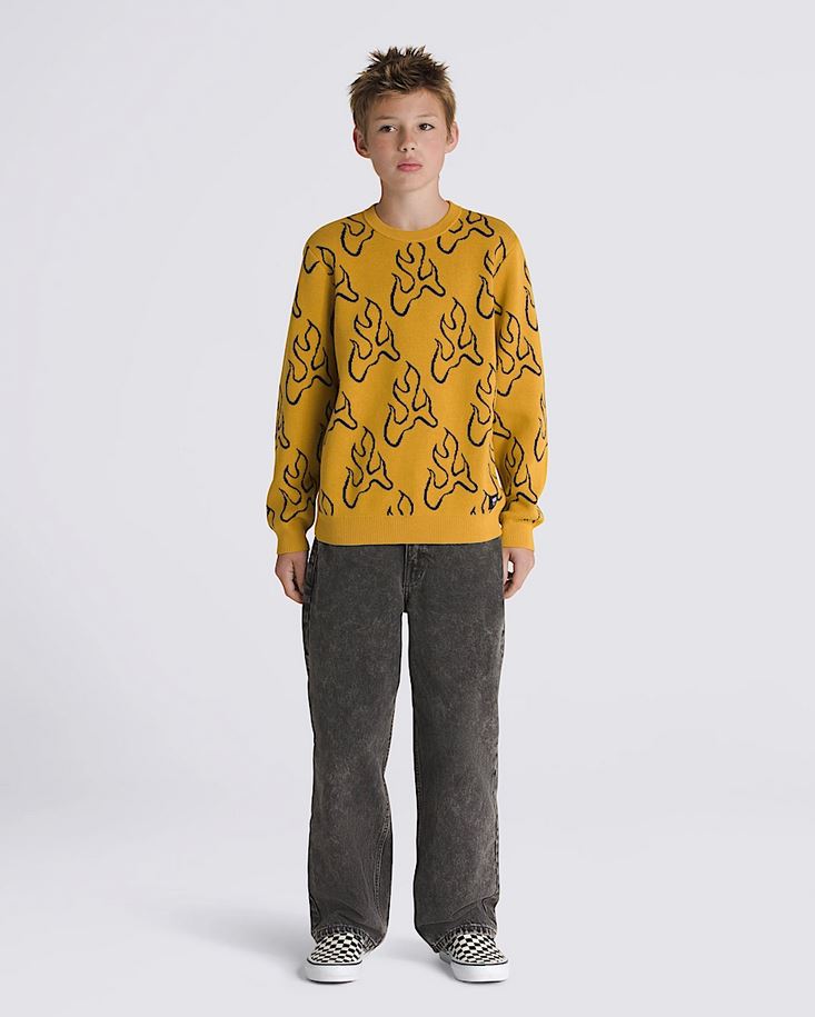VANS - BLAZE YOUTH CREWNECK - HARVEST GOLD