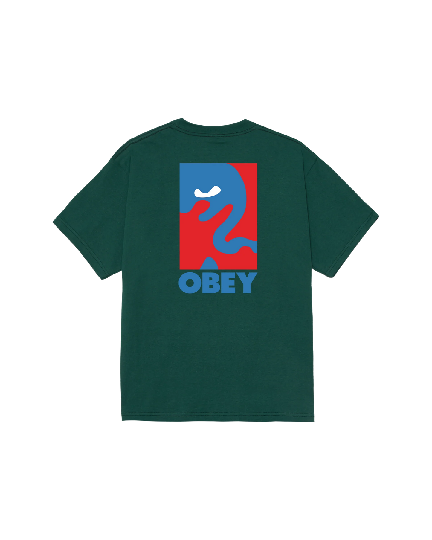 OBEY - CROPPED ICON TEE - RAIN FOREST