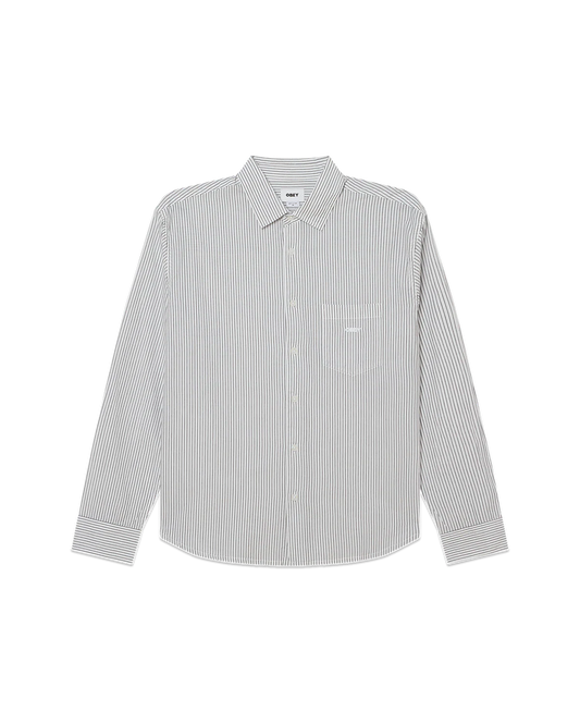 OBEY - ISAAC LS SHIRT - BLACK MULTI