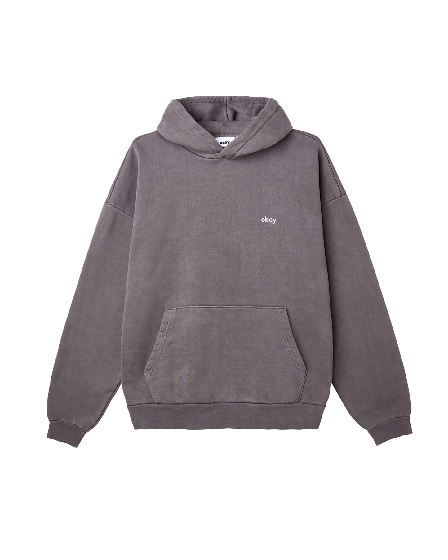 OBEY - LOWERCASE PIGMENT ZIP HOOD - DIGITAL BLACK