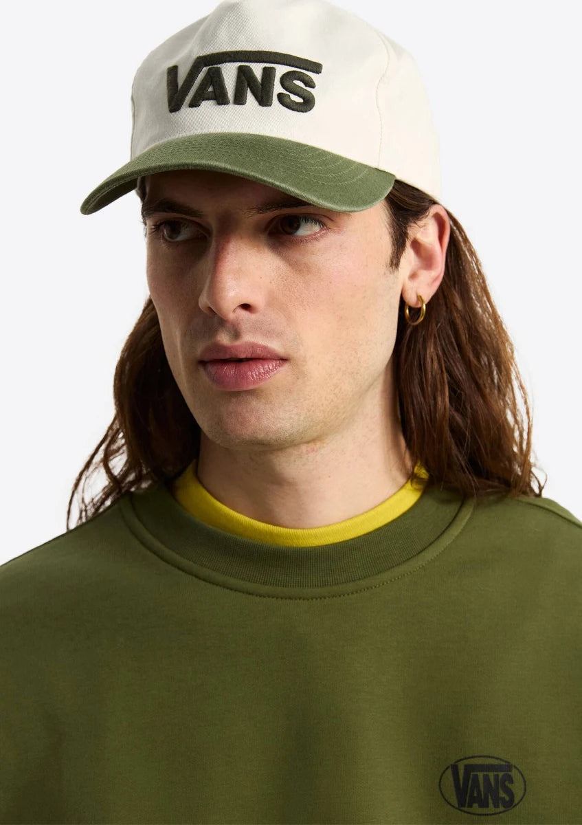 VANS - DROP V LOGO SNAPBACK - WHITE/GREEN