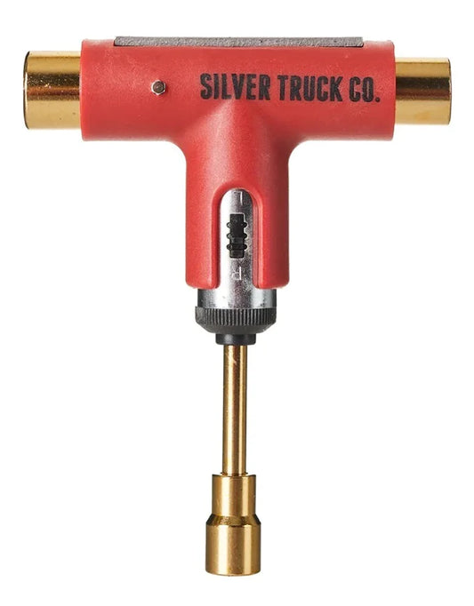 SILVER - PREMIUM SKATEBOARD TOOL - OS - RED/GOLD