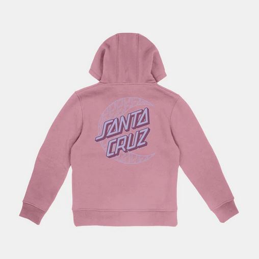 SANTA CRUZ - YOUTH IMPRINT MOON DOT HOOD - UNIVERSAL PINK