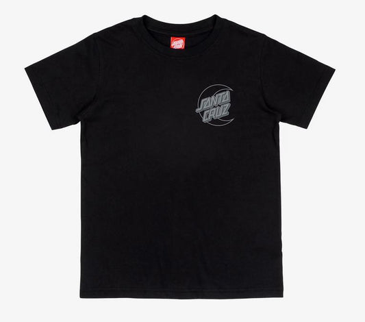 SANTA CRUZ - YOUTH IMPRINT MOON DOT TEE - BLACK