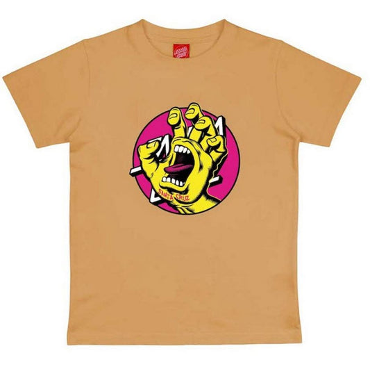 SANTA CRUZ - YOUTH HAND DOT FRONT TEE - WHEAT