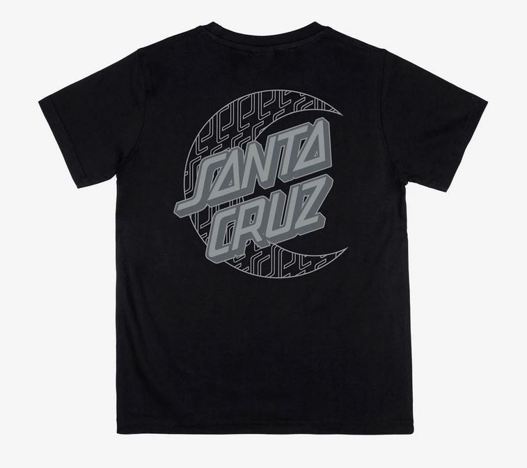 SANTA CRUZ - YOUTH IMPRINT MOON DOT TEE - BLACK