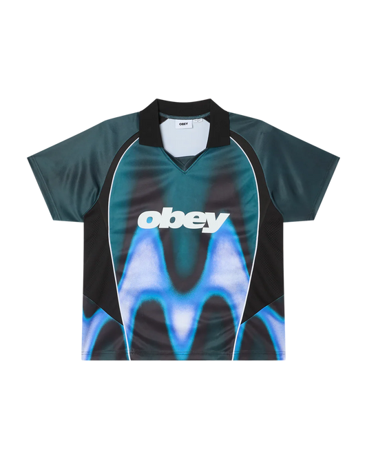 OBEY - BLURRED SOCCER JERSEY - DARK TEAL MULTI