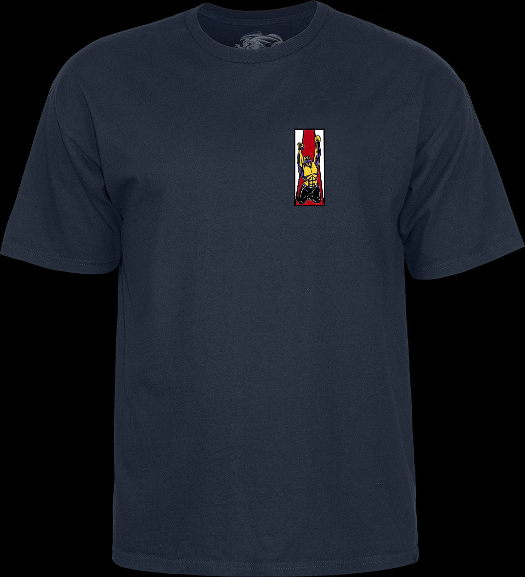 POWELL PERALTA - MIKE FRAZIER YELLOW MAN TEE - NAVY