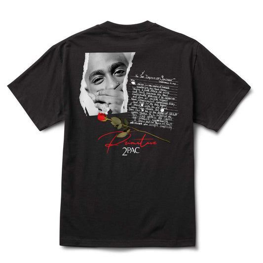 PRIMITIVE X TUPAC - LYRICS II TEE - BLACK