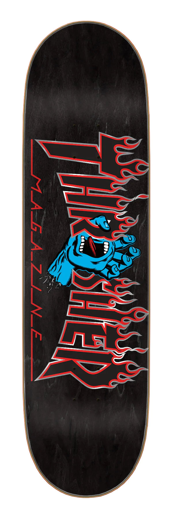 SANTA CRUZ x THRASHER - SCREAMING FLAME - BLACK - 8.5