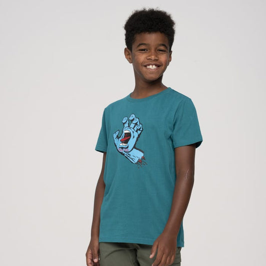 SANTA CRUZ - SCREAMING HAND YOUTH TEE - VERDIGRIS