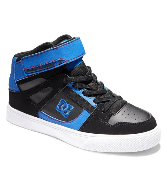 DC - YOUTH PURE HIGH-TOP EV - BLACK/BLUE/BLACK