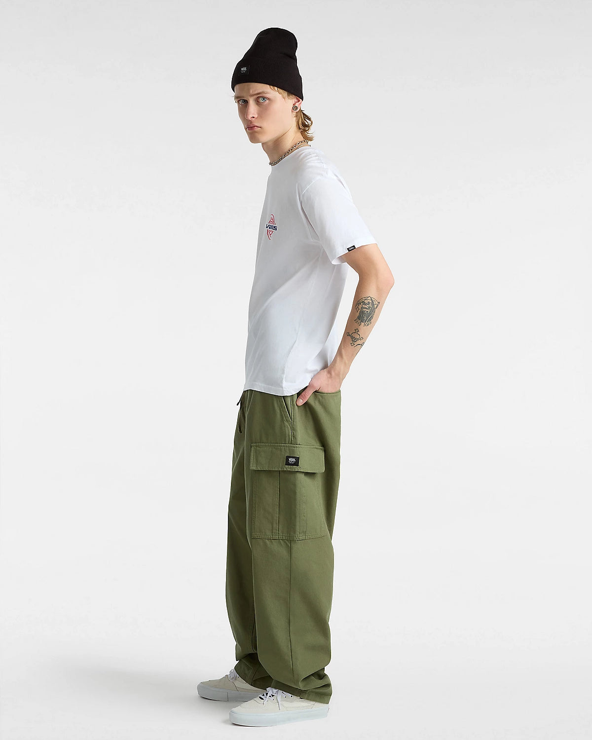 VANS - WORMHOLE WARPED SS TEE - WHITE
