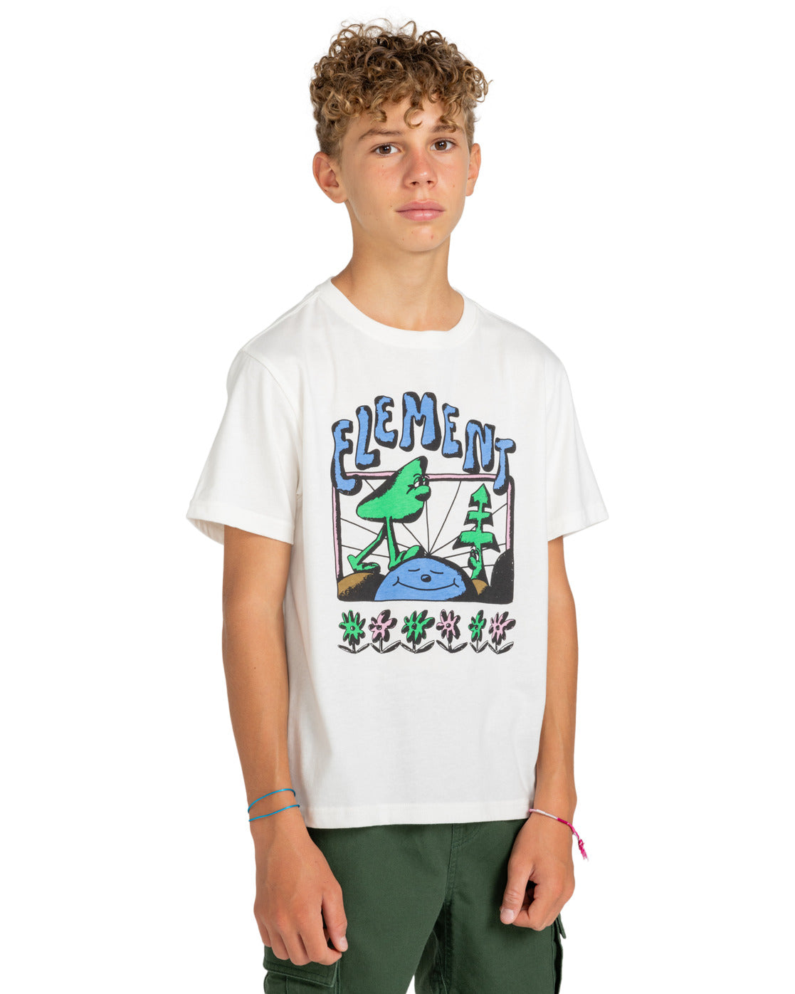 ELEMENT - QUIET SS YOUTH TEE - EGRET
