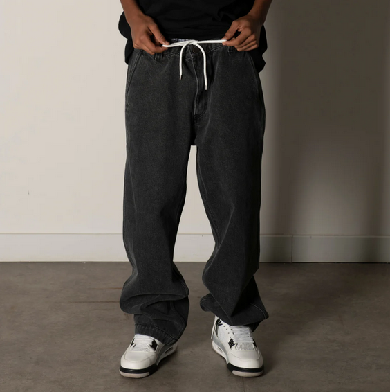 FEELINGS - MAKER PANTS - BLACK WASH DENIM