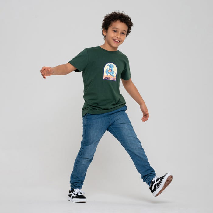 SANTA CRUZ - BEACH BUM HAND YOUTH TEE - CEDAR