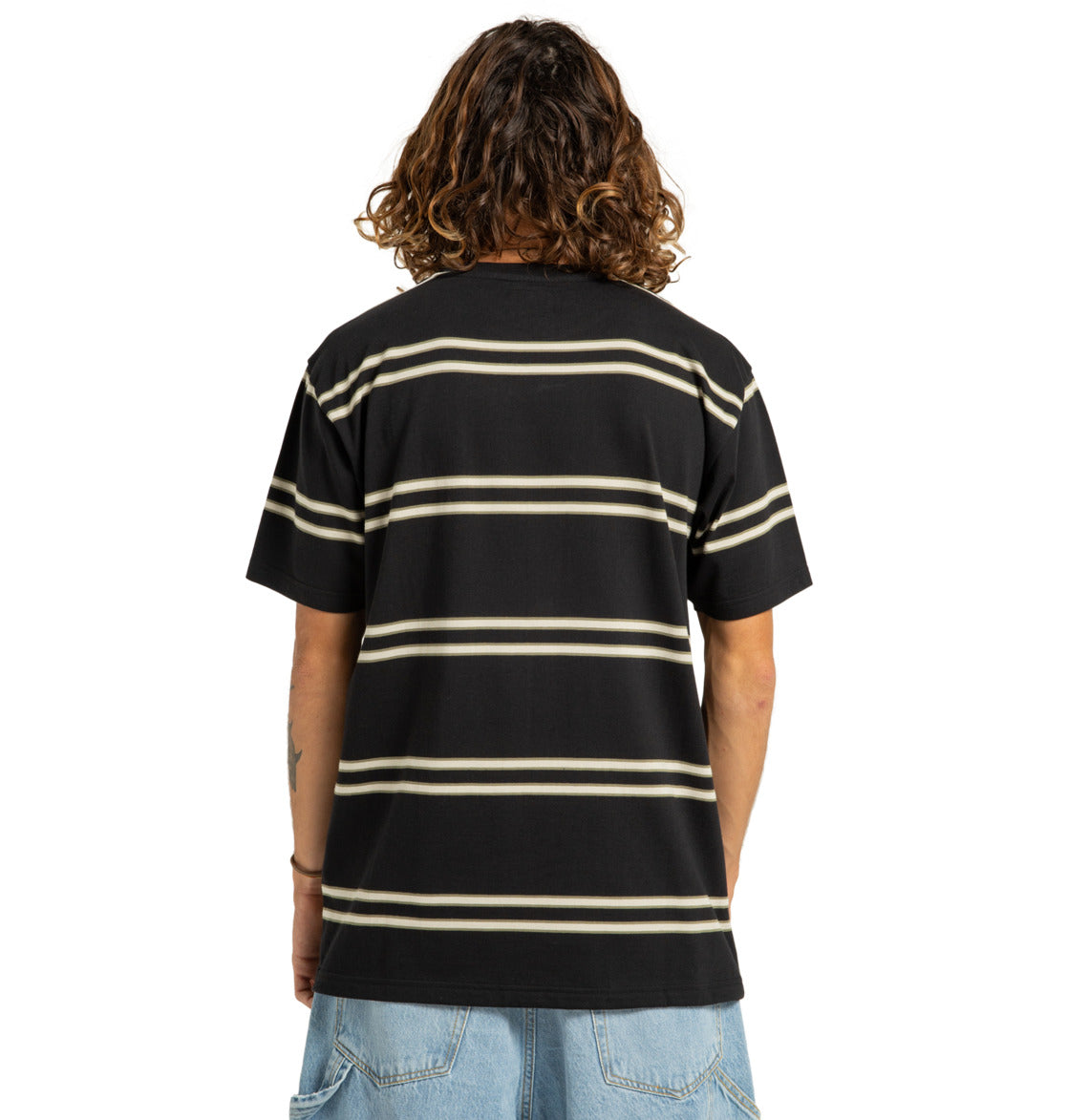 DC - PORTSIDE STRIPED TEE - BLACK