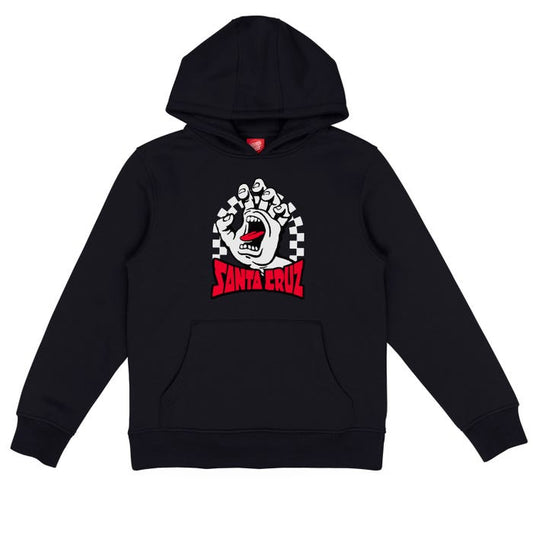 SANTA CRUZ - CHECK GATEWAY HAND YOUTH HOOD - BLACK
