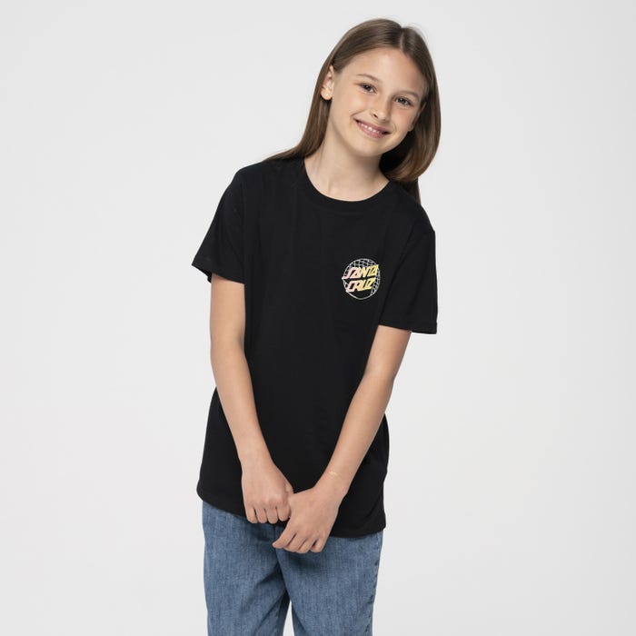 SANTA CRUZ - GRID DELTA DOT YOUTH TEE - BLACK