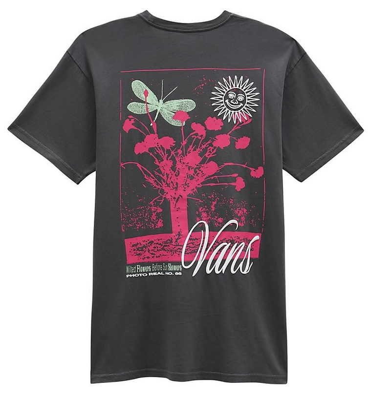 VANS - WILDFLOWER VINTAGE PHOTO NEGATIVE TEE - ASPHALT