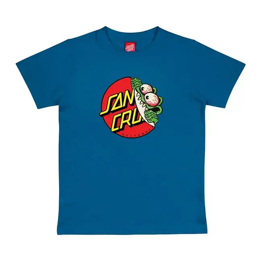 SANTA CRUZ - BEWARE DOT FRONT YOUTH TEE - COBALT